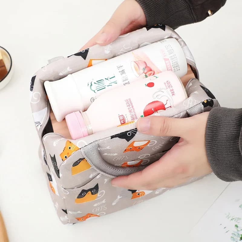 Sac isotherme repas grande capacité avec feuille d'aluminium renforcée pour bento