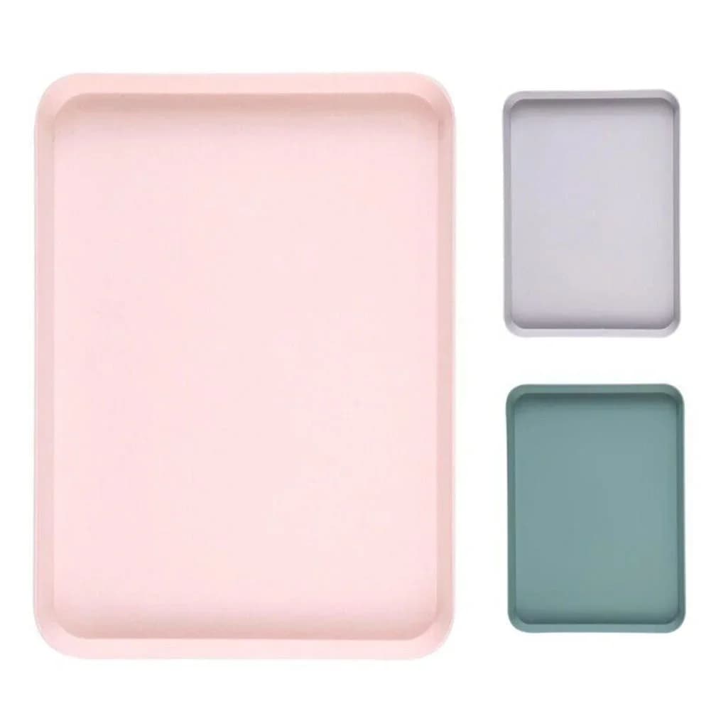 Plateau de service rectangulaire en plastique antidérapant et résistant aux rayures
