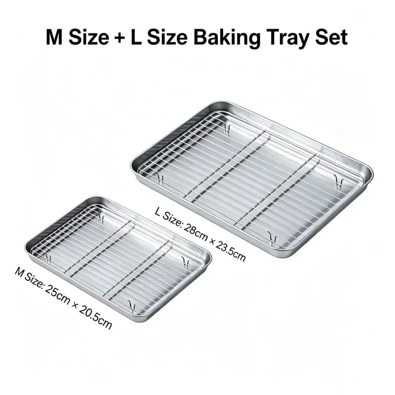 Plaque de cuisson en acier inoxydable avec grille de refroidissement