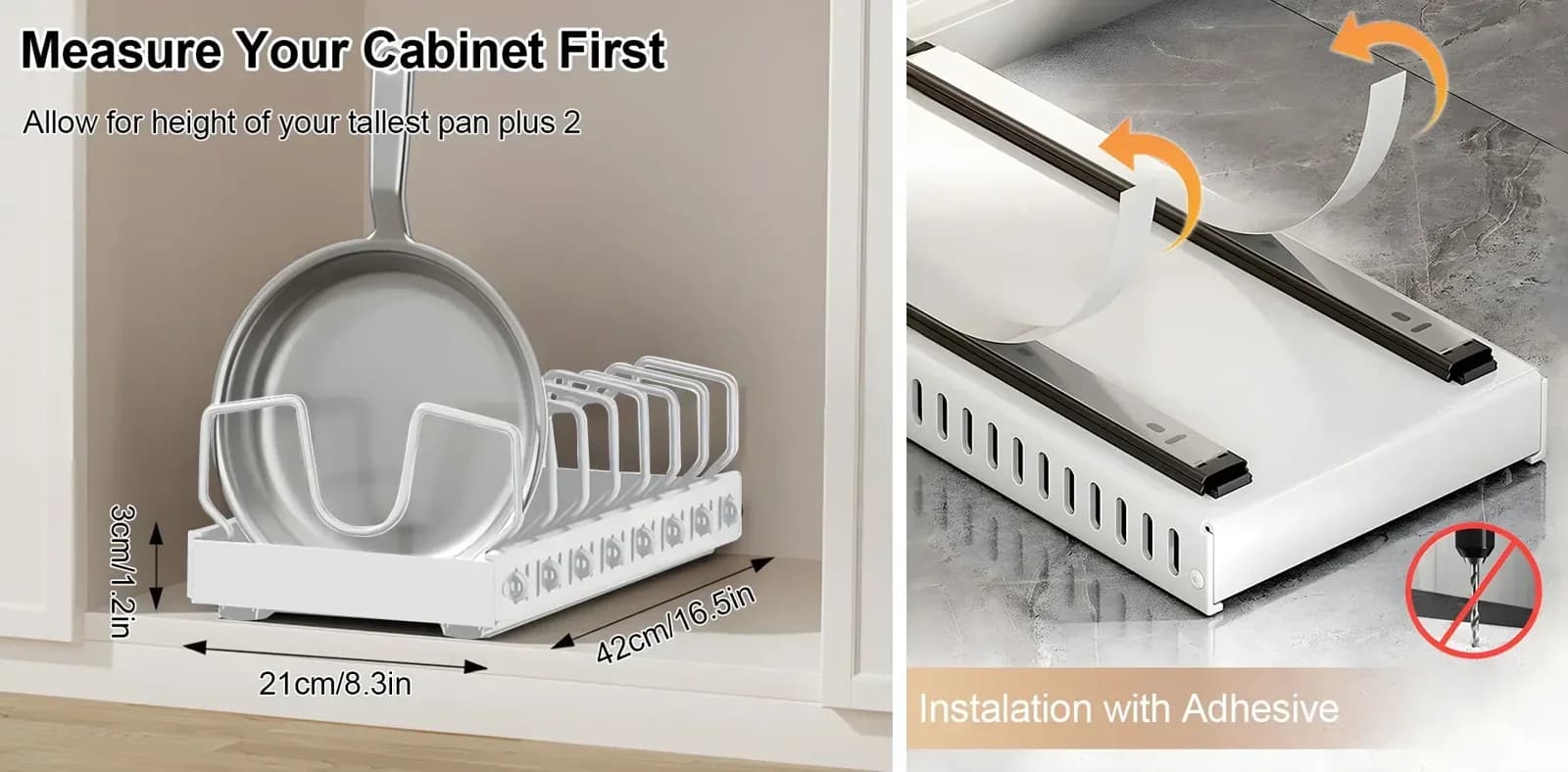 Rangement de cuisine coulissant multifonction pour couvercles, épices et plats