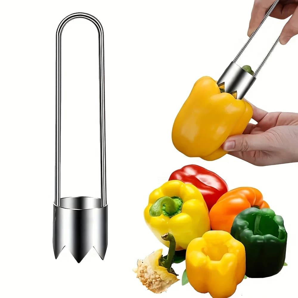 Vide-fruits et légumes en acier inoxydable 1/2/3 pièces - Pommes, poivrons, tomates