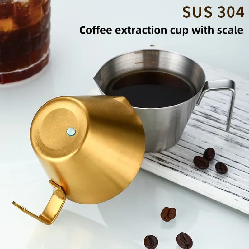 Tasse doseuse pour expresso en acier inoxydable 304 avec graduation