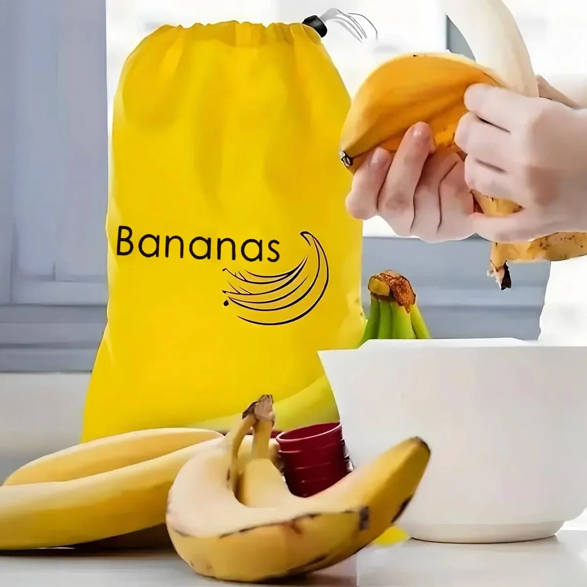 Sacs de Conservation Fraîcheur pour Bananes et Salades 1/2/3/5 pcs