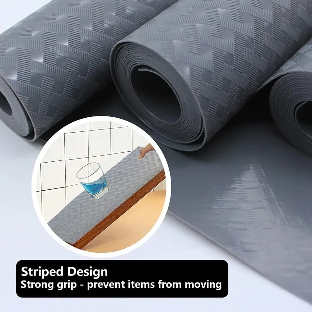 Tapis de tiroir antidérapant et imperméable - Fond de placard et étagère lavable pour cuisine