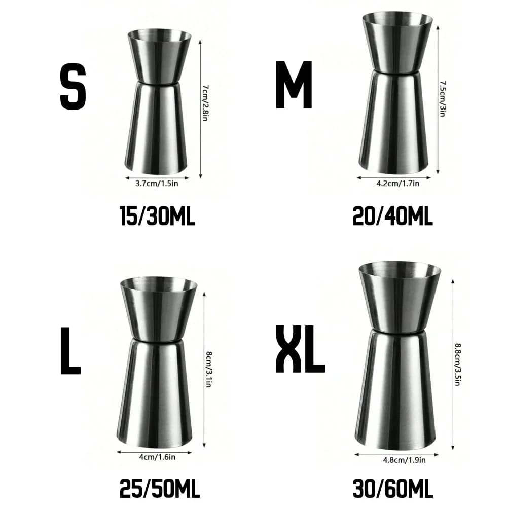 Doseur à cocktail double en acier inoxydable - Jigger de bar