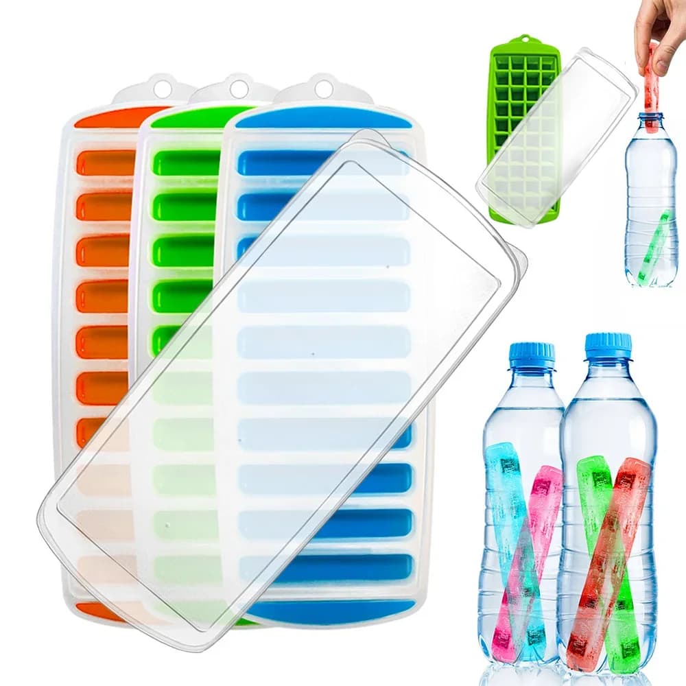 Bac à glaçons avec couvercle pour bâtonnets réutilisables - Spécial gourdes