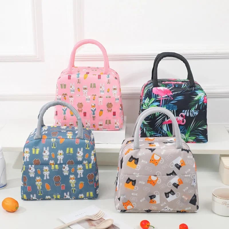 Sac isotherme repas grande capacité avec feuille d'aluminium renforcée pour bento
