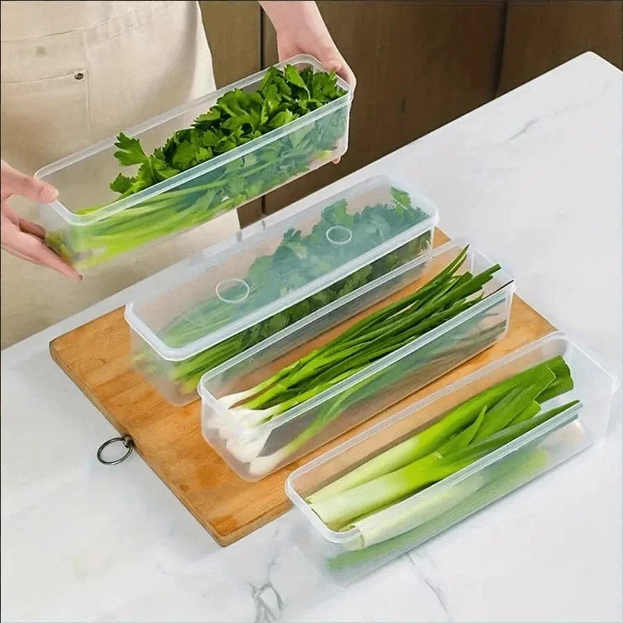 Boîtes de Rangement Hermétiques pour Réfrigérateur avec Couvercle - Lot de 1/2/4 Pièces