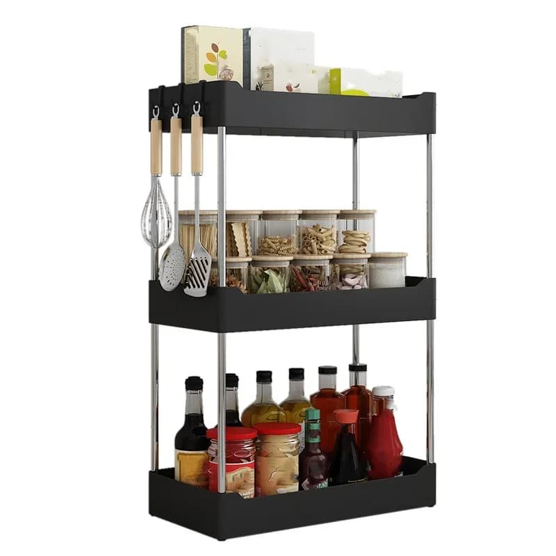 Étagère à Épices de Cuisine Multifonction - Rangement Étagé pour Plan de Travail