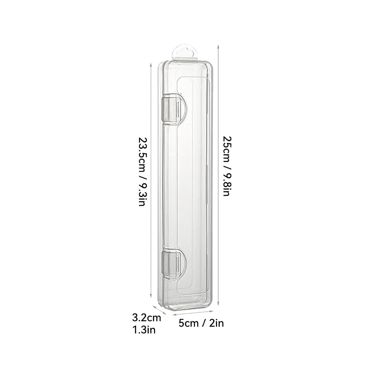 Boîte à couverts de voyage transparente avec couvercle à rabat anti-poussière