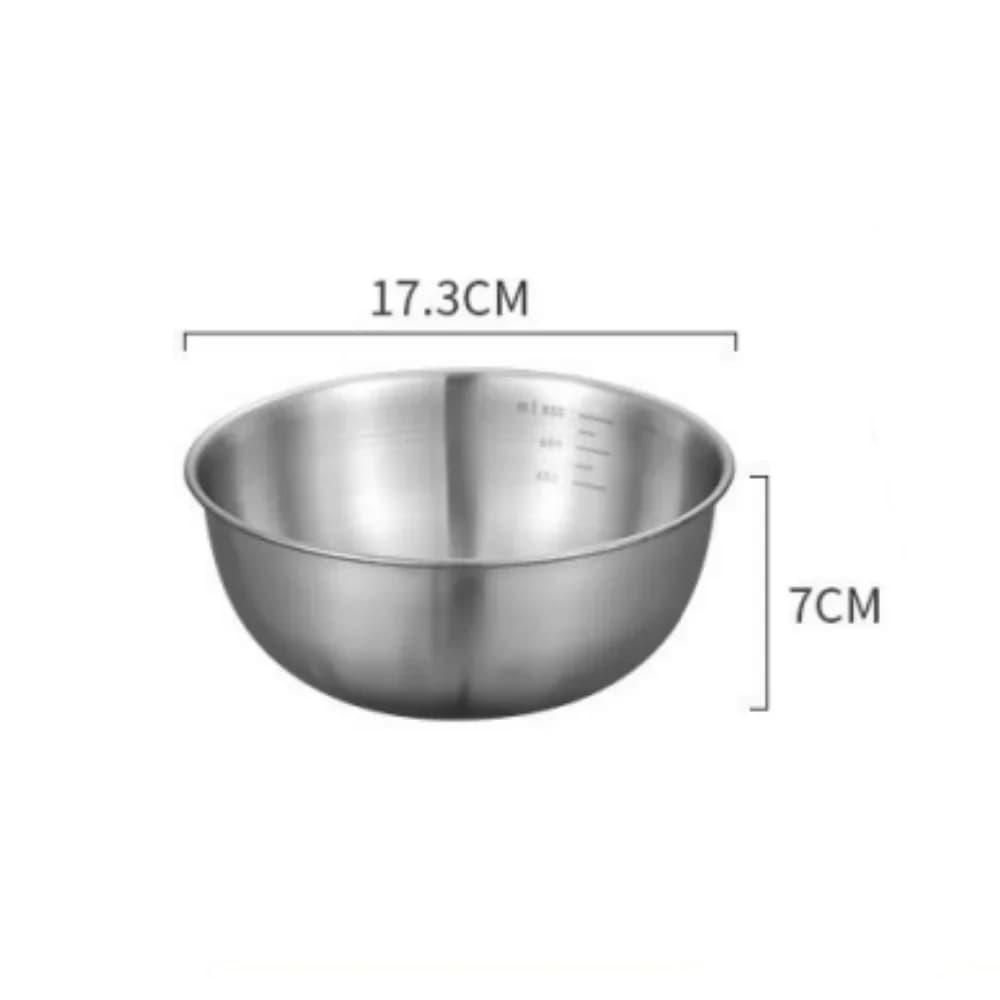 Lot de 1 à 3 bols en acier inoxydable gradués pour cuisine, pâtisserie et conservation des aliments, bols mélangeurs grande capacité