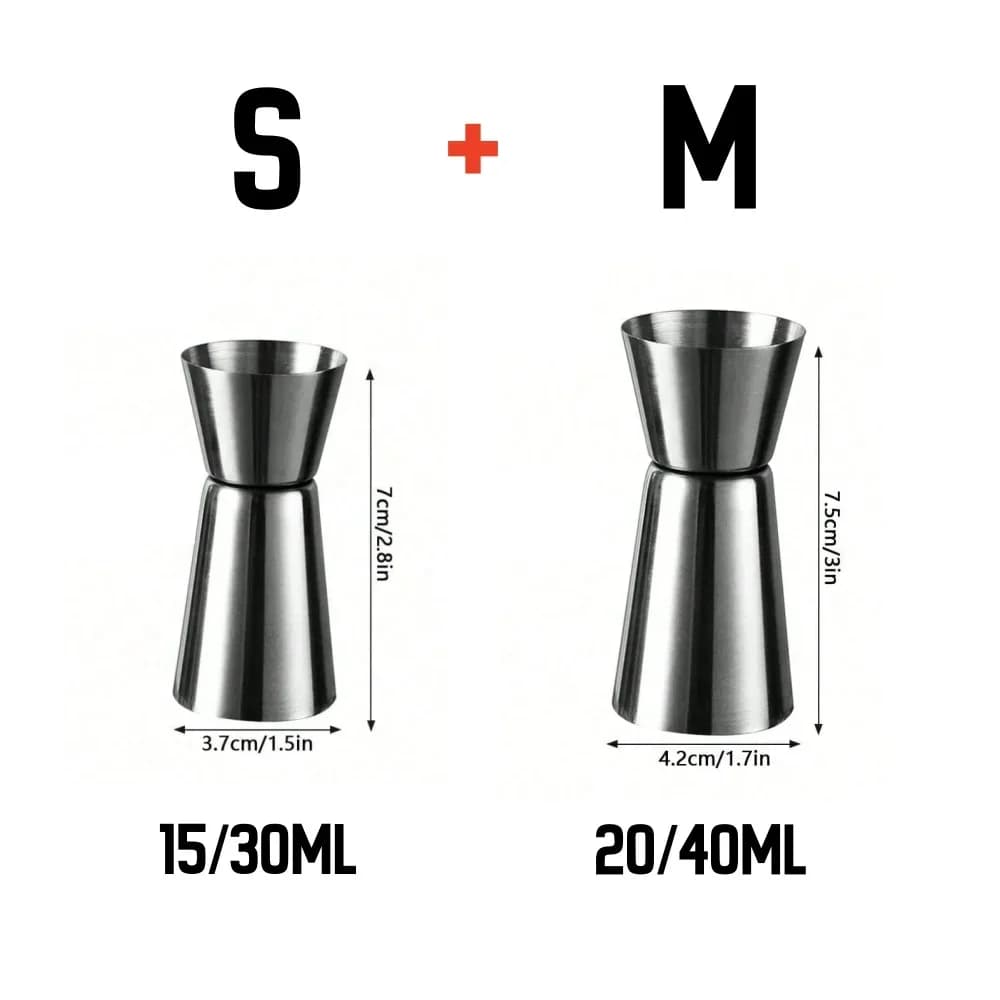 Doseur à cocktail double en acier inoxydable - Jigger de bar