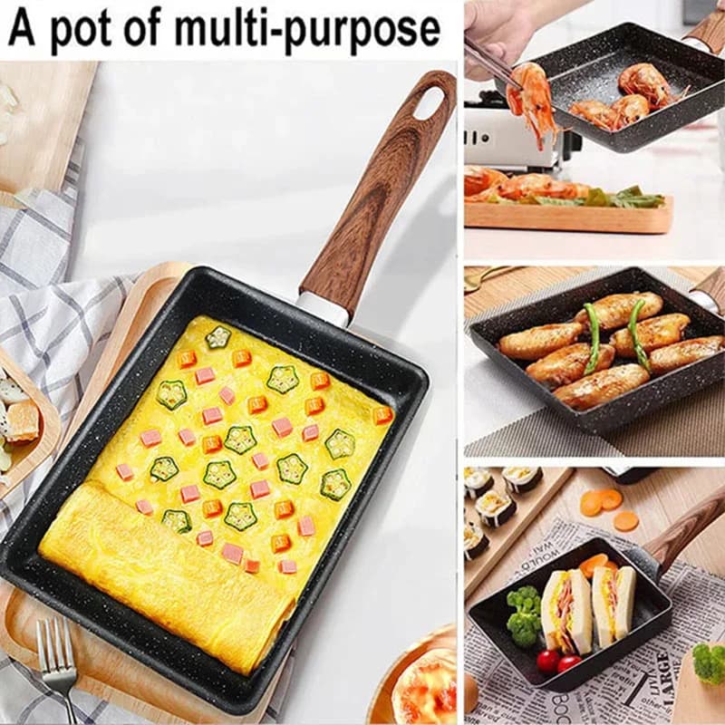 Poêle à Omelette Japonaise Tamagoyaki Rectangulaire Antiadhésive
