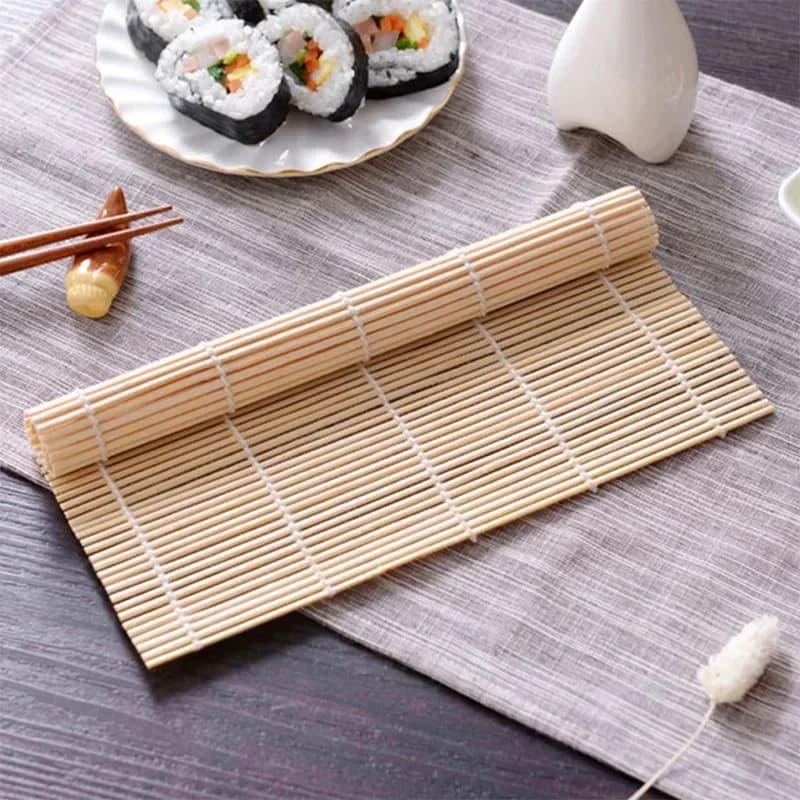 Natte à sushi en bambou - Tapis antiadhésif traditionnel japonais pour rouleaux de maki