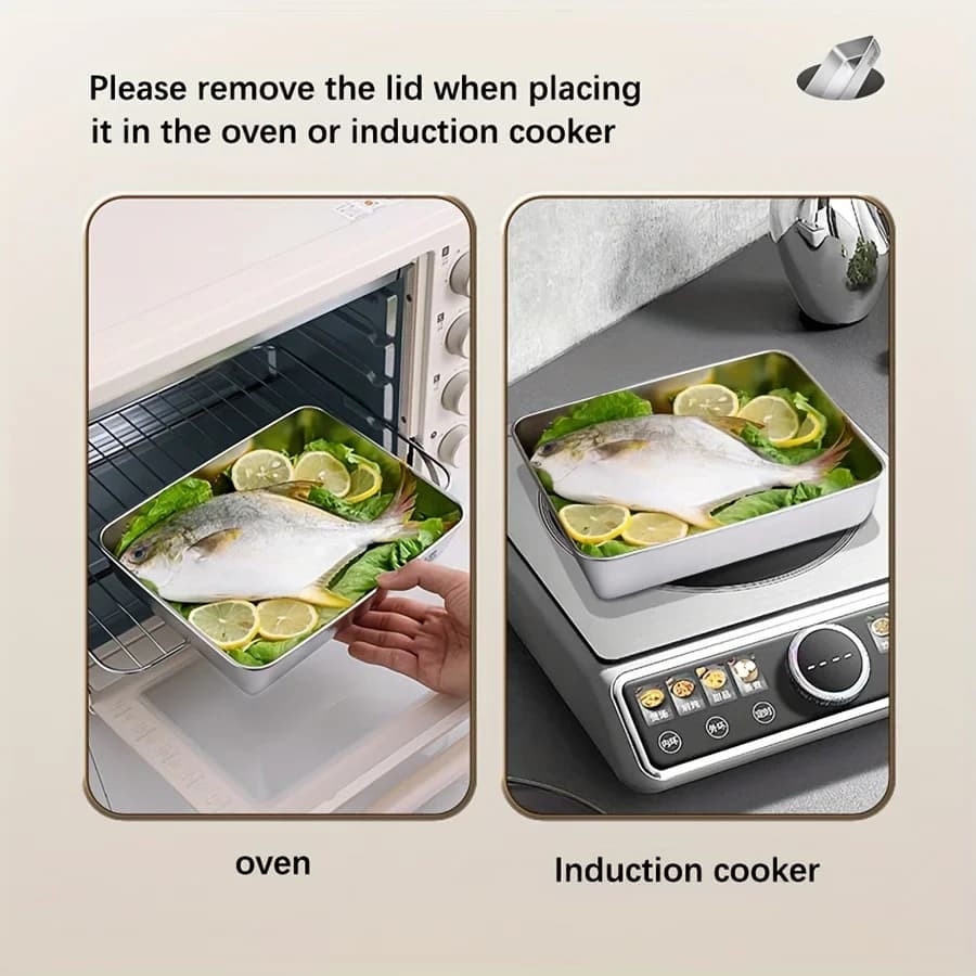 Lot de 3 boîtes alimentaires hermétiques en acier inoxydable sans BPA - Rangement pour réfrigérateur et cellier