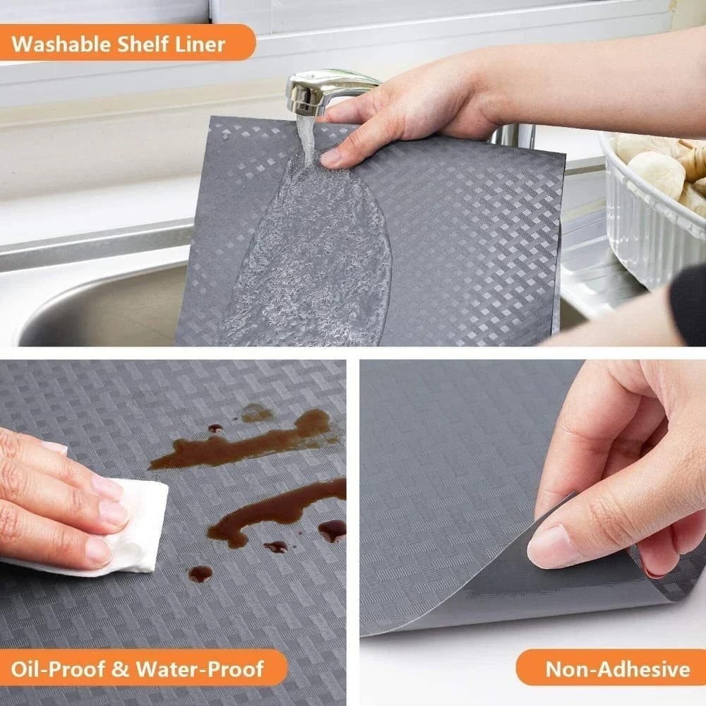 Tapis de tiroir antidérapant et imperméable - Fond de placard et étagère lavable pour cuisine