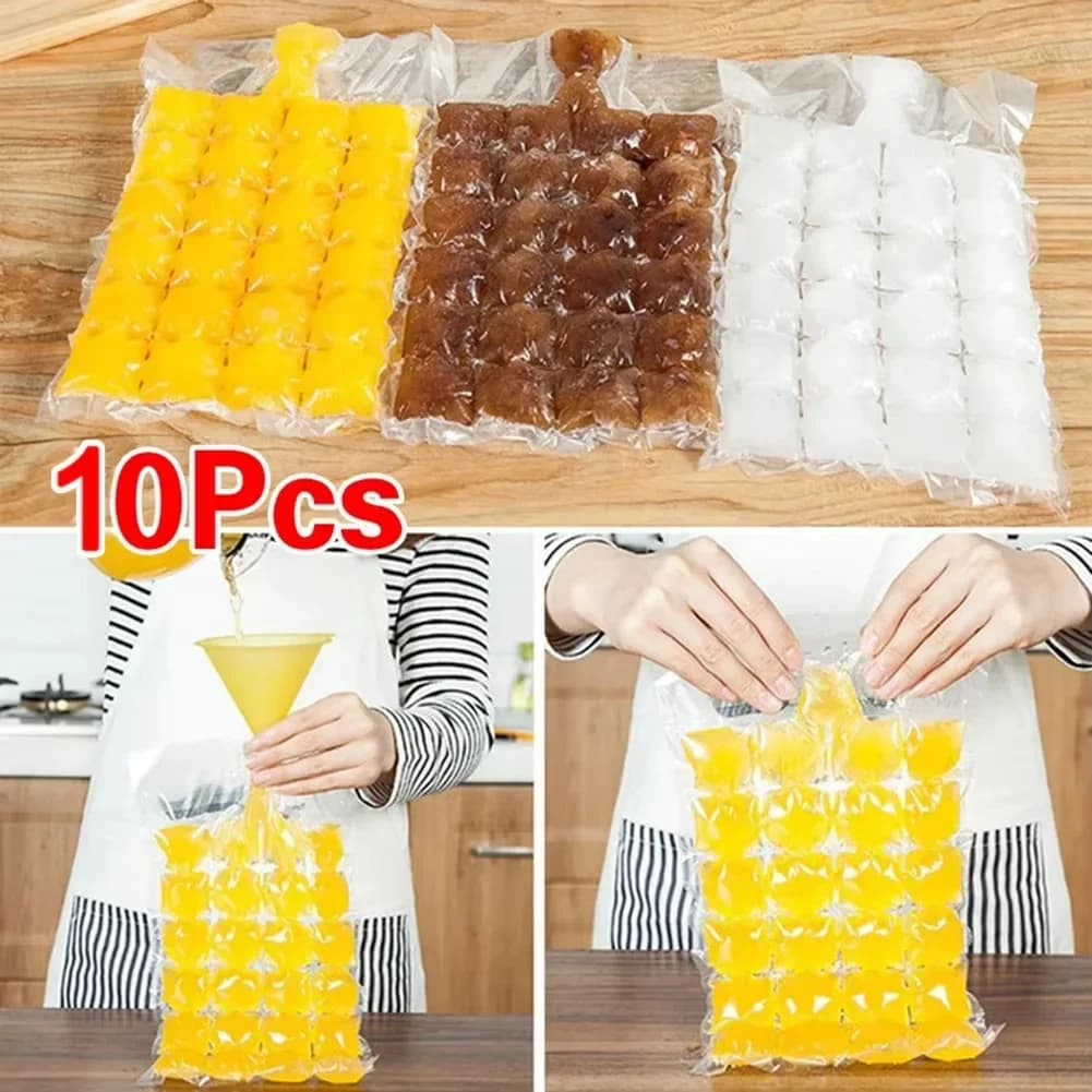 Sacs à Glaçons Jetables Auto-Scellants 10-100 pcs - Moule à Glaçons pour Bar et Cocktails