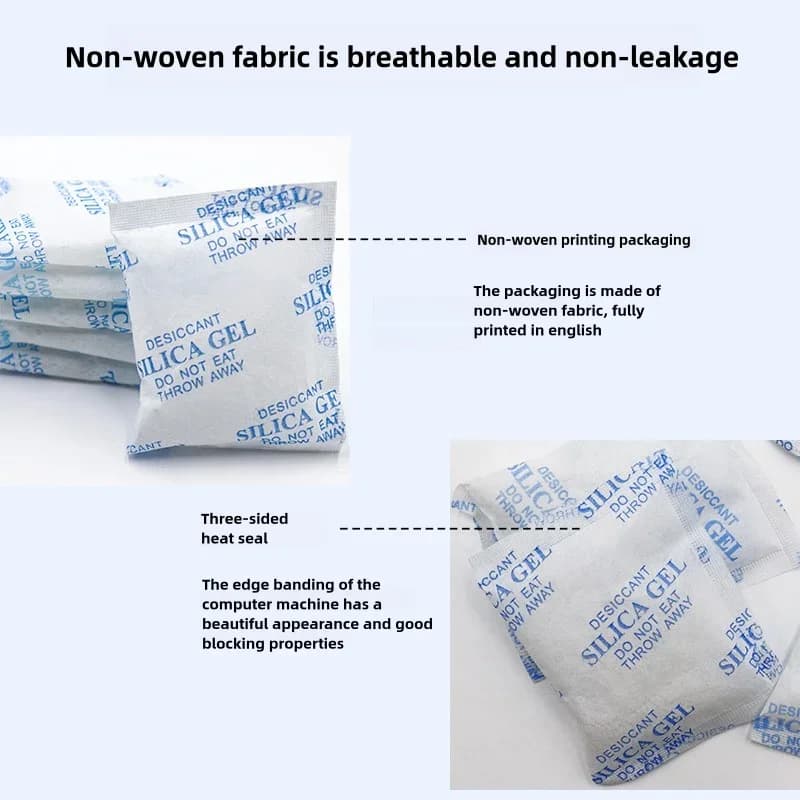 Sachets de gel de silice déshydratant non toxique 2/5/10/20/30g - Absorbeur d'humidité