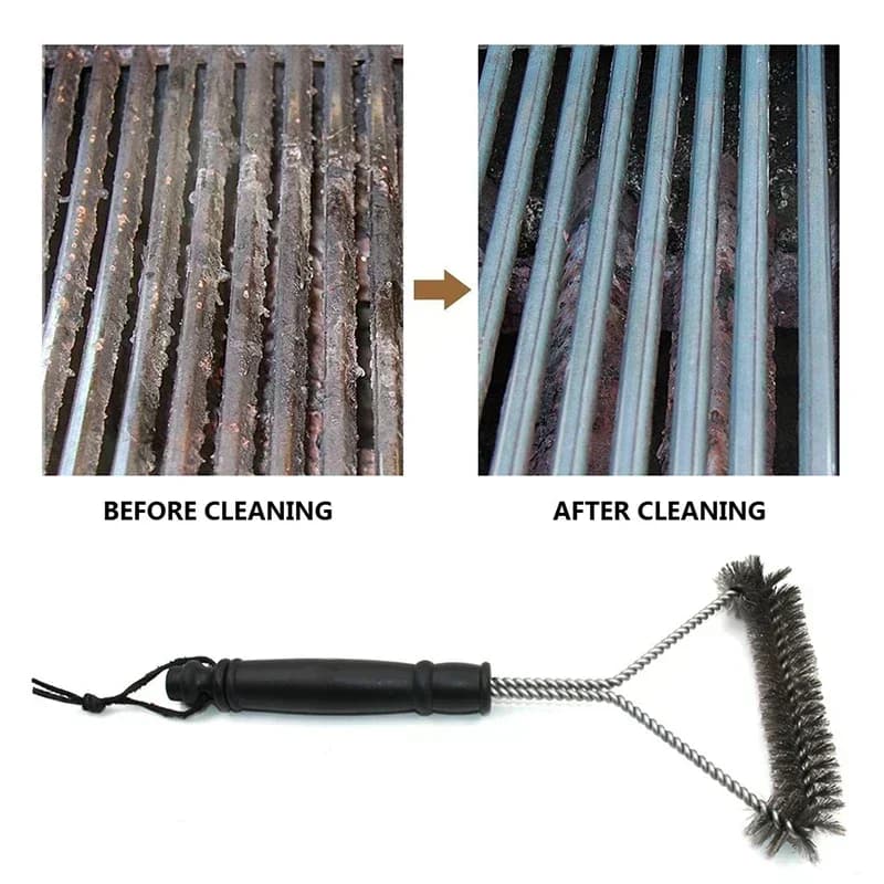 Brosse de Nettoyage pour Barbecue en Acier Inoxydable - Brosse Métallique Robuste