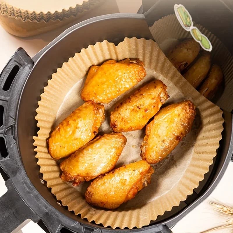 Feuilles de papier cuisson jetables pour friteuse à air - Anti-graisse et imperméables