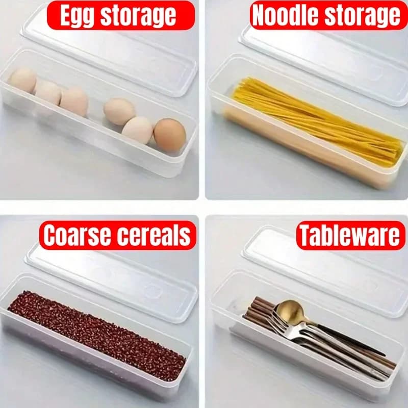 Boîtes de Rangement Hermétiques pour Réfrigérateur avec Couvercle - Lot de 1/2/4 Pièces