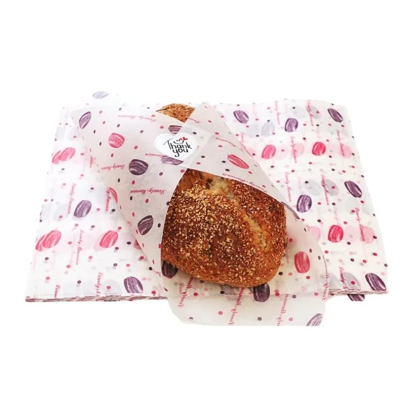 Lot de 50 feuilles de papier ciré alimentaire ingraissable pour pain, sandwich, burger et frites, papier sulfurisé de cuisson