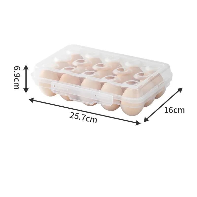 Boîte de rangement pour œufs en plastique avec couvercle pour réfrigérateur