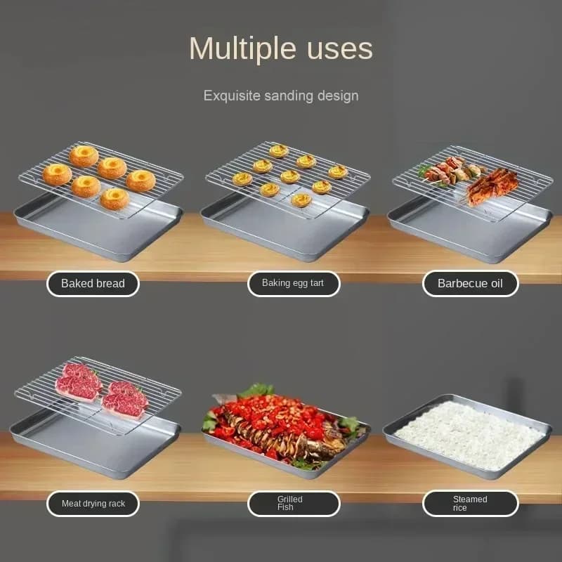 Plaque de cuisson en acier inoxydable avec grille de refroidissement