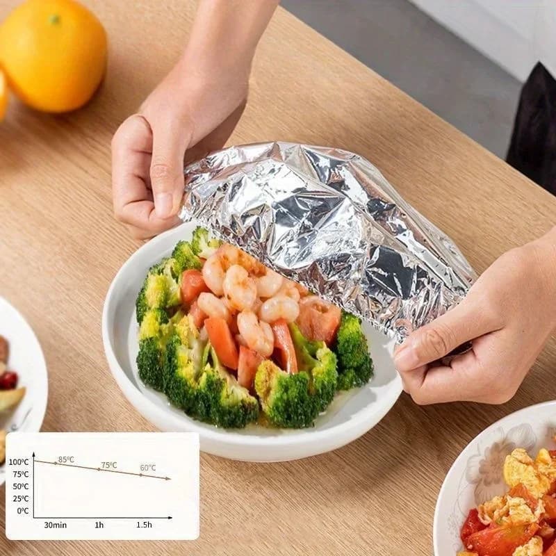 Couvercles isolants en aluminium pour plats et assiettes (10/100 pièces)