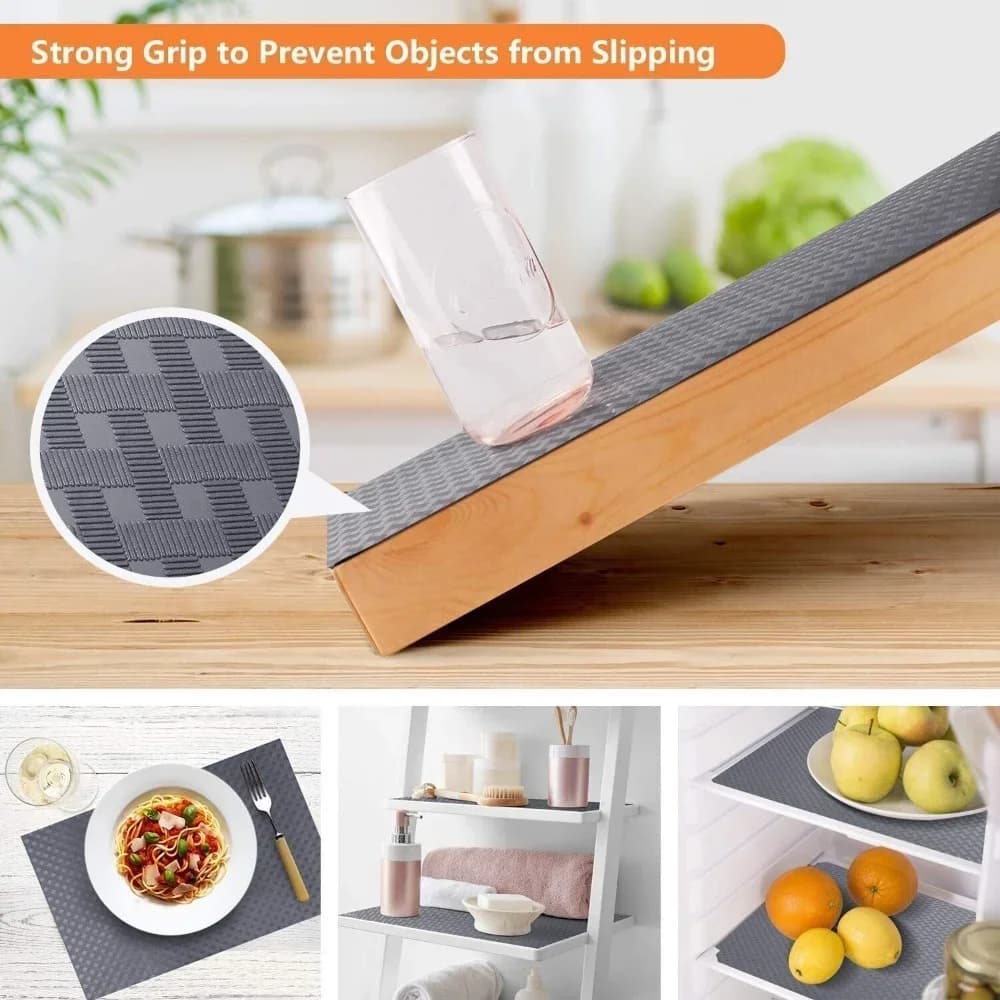 Tapis de tiroir antidérapant et imperméable - Fond de placard et étagère lavable pour cuisine