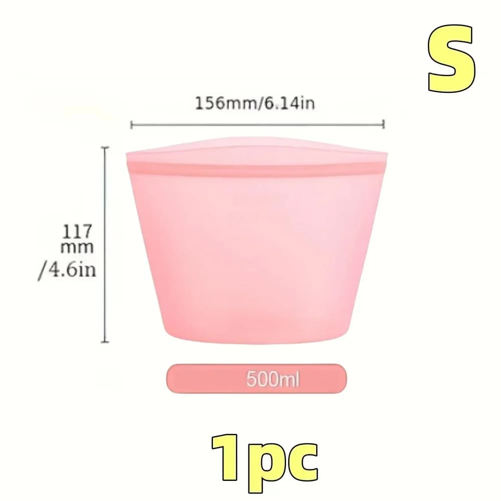 Sacs de conservation réutilisables en silicone | Sachets hermétiques étanches pour réfrigérateur (1/3 pièces)