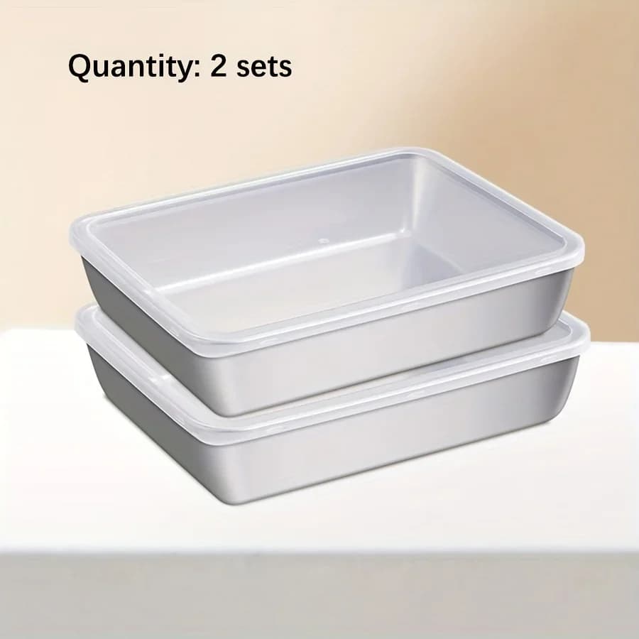 Lot de 3 boîtes alimentaires hermétiques en acier inoxydable sans BPA - Rangement pour réfrigérateur et cellier