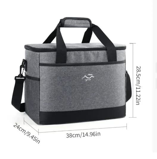 Sac isotherme repas carré grande capacité - Sac bandoulière de pique-nique